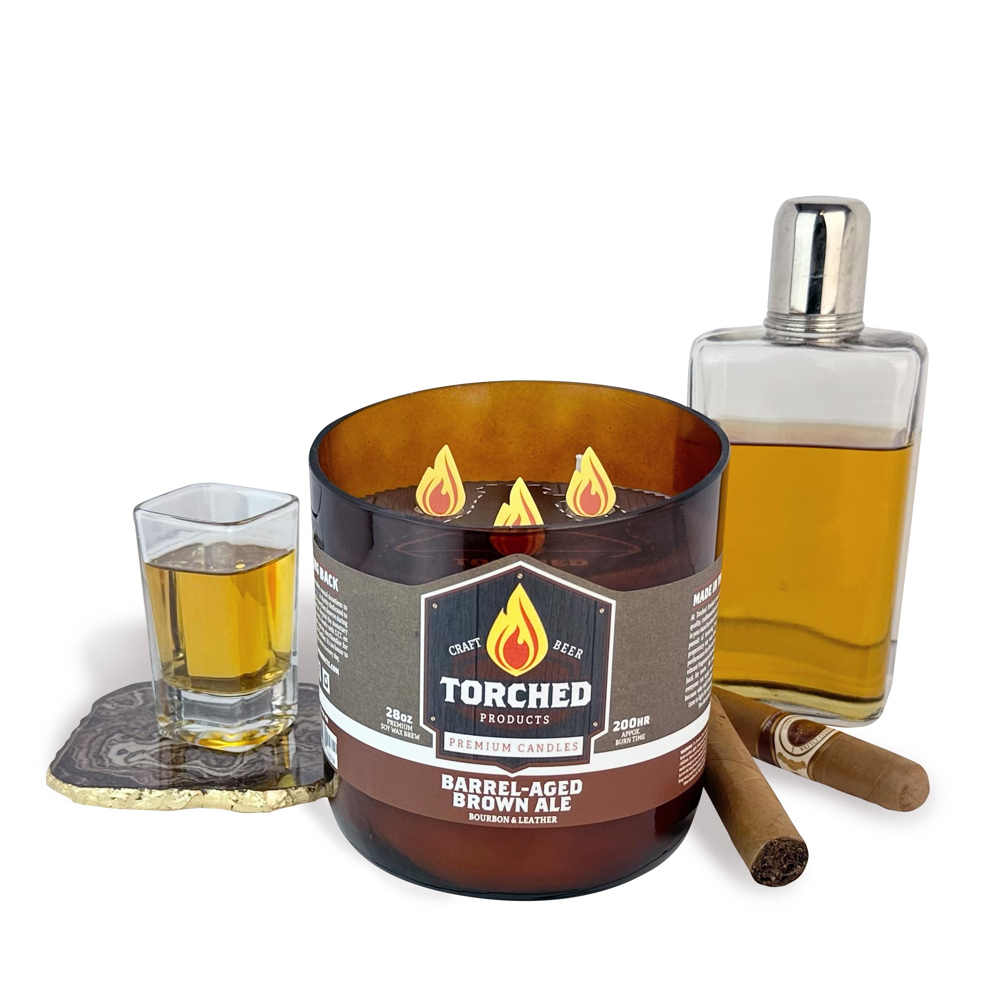 Barrel-Aged Brown Ale Beer Candle