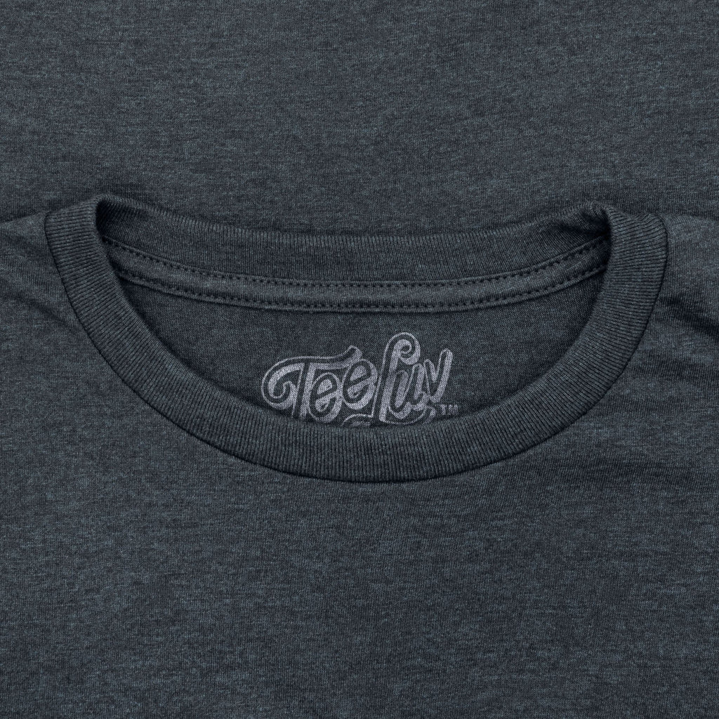 Coors Genuine Bock Beer Left Chest Front and Back Print T-Shirt - Denim Black Heather