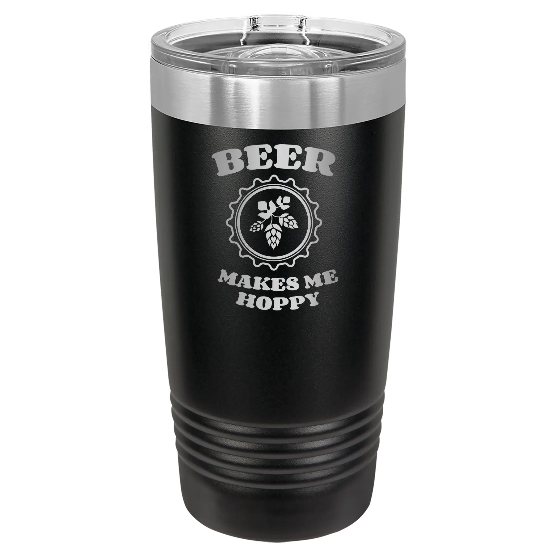 Beer Makes Me Hoppy 20 oz Tumbler | Black