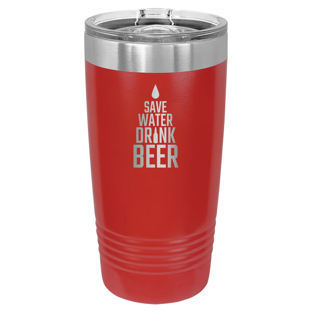 Save Water Drink Beer 20 oz Tumbler | Light Blue
