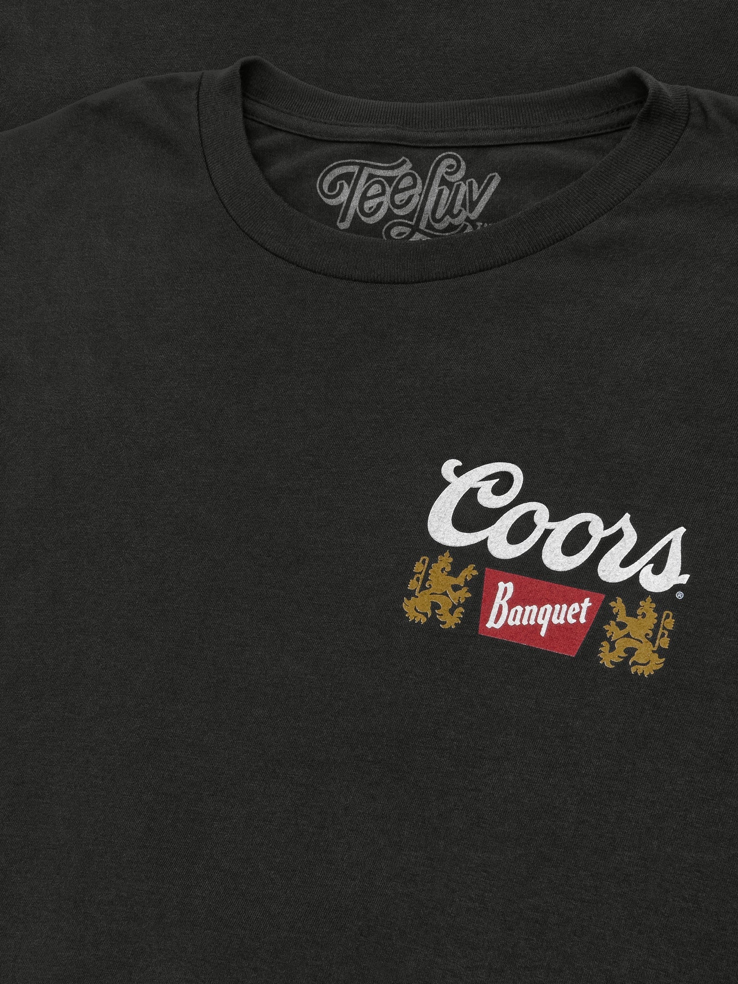 Coors Banquet Golden Colorado Left Chest Front and Back Beer T-Shirt Shirt - Vintage Black