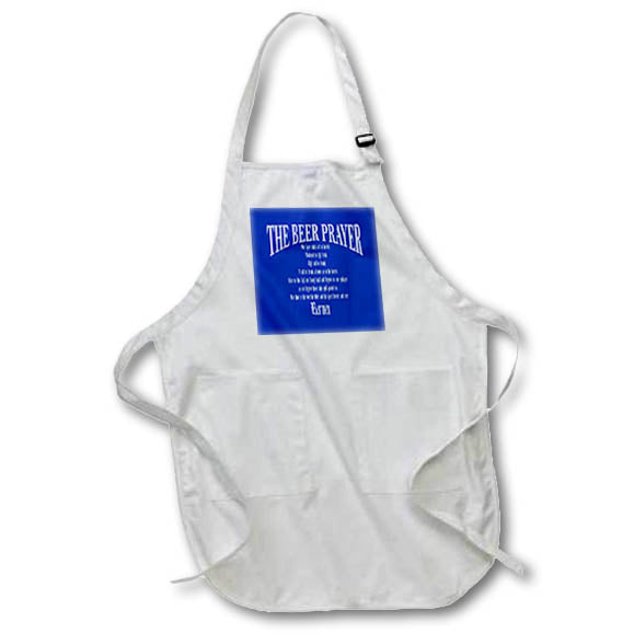 Apron - Barmen Beer Prayer Parody In Prayer of Adoration Typography - Beer Lagers and Ale Humor